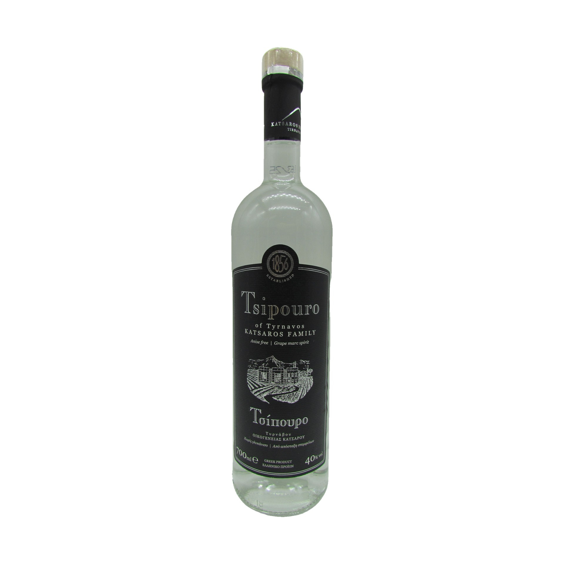 Tirnavou Tsipouro o. Anis 700 ml (schwarz)
