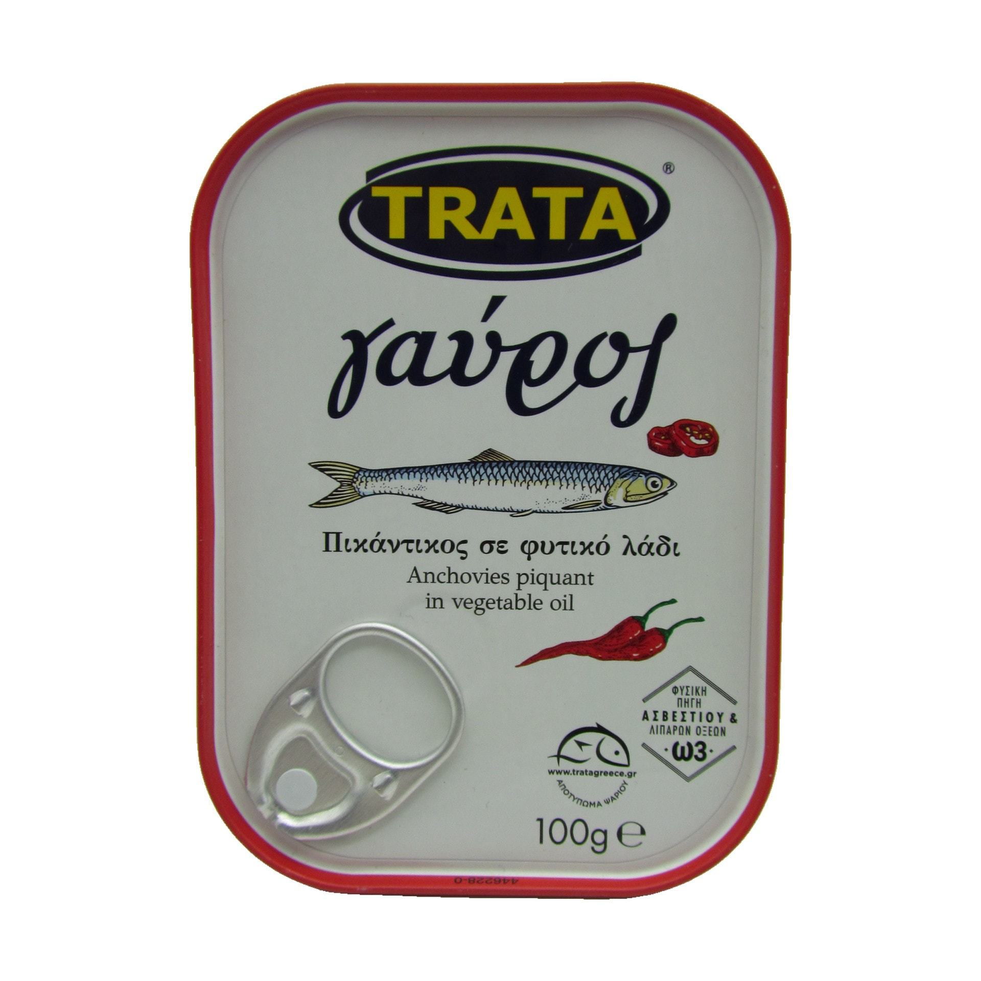 Trata Sardellen/Gavros pikant in Pflanzlichen Öl 100 g.