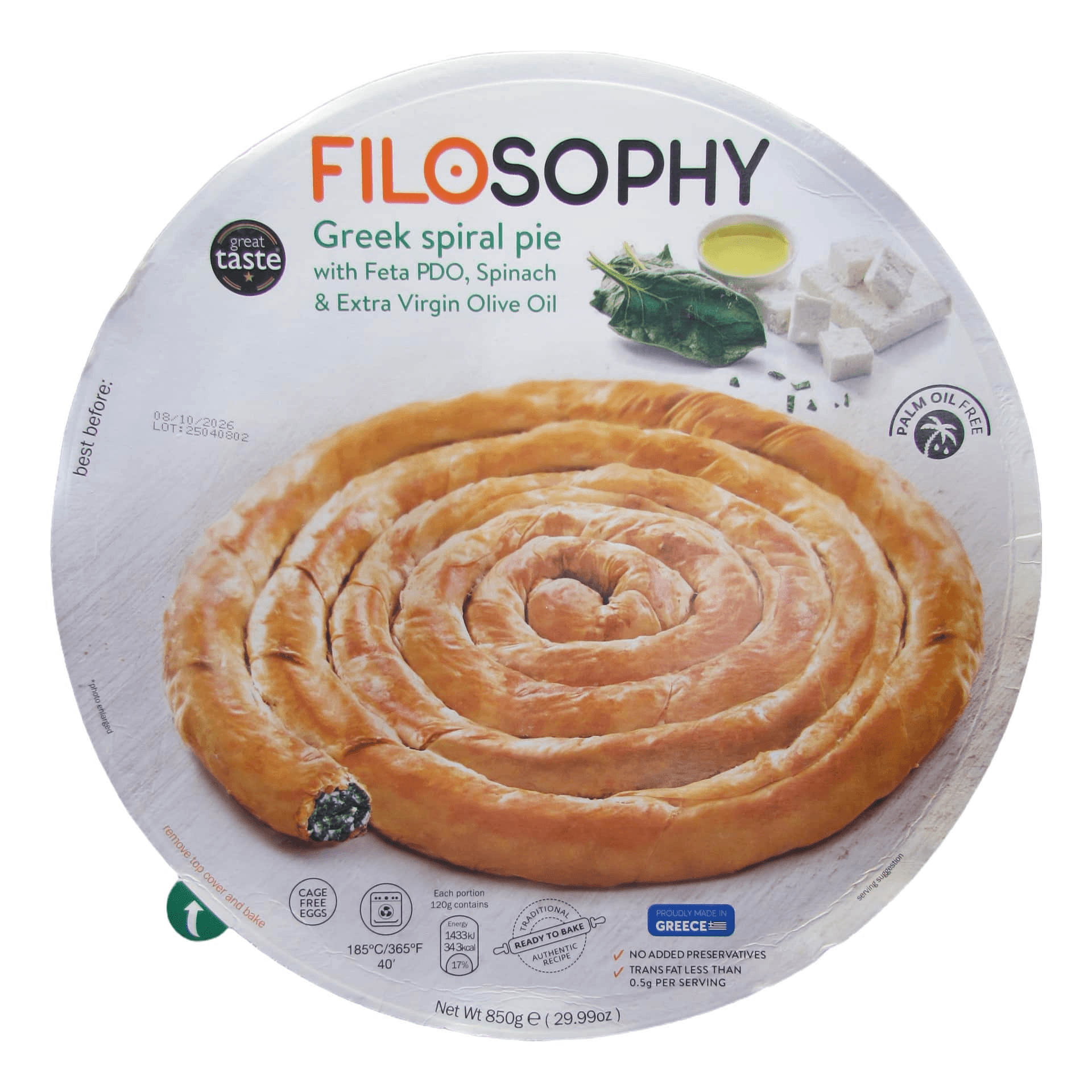 Ioniki Blätterteigschnecke Spinat/Feta TK  850 g
