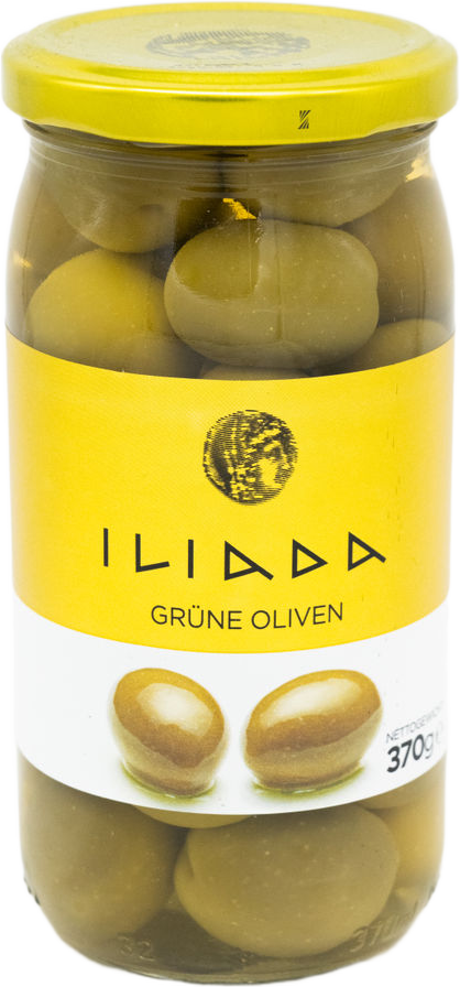 Iliada grüne Oliven m. Kern 370 g