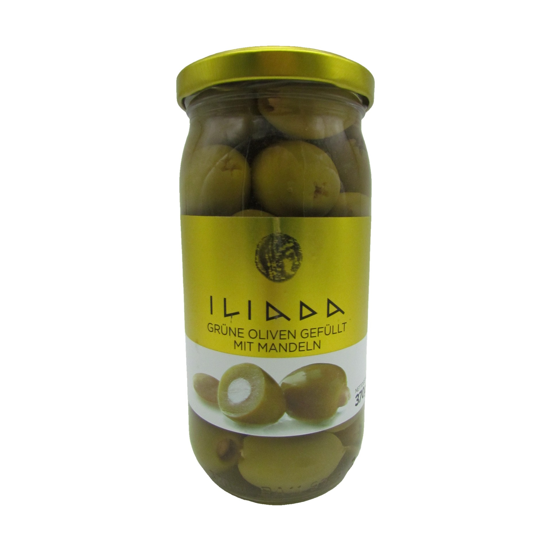 Iliada grüne Oliven m. Mandeln 370 g