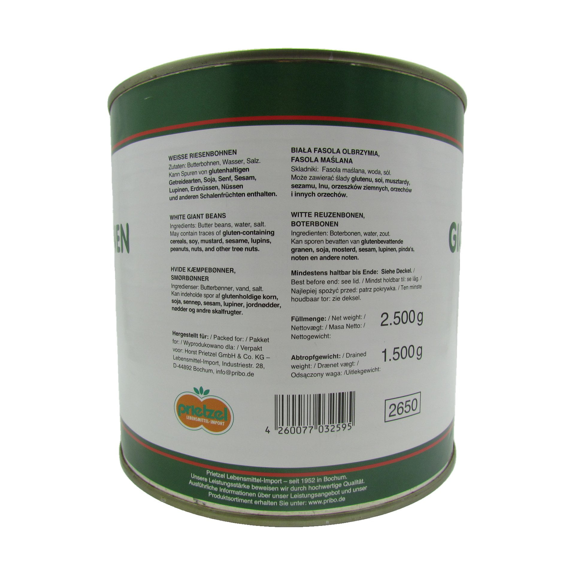 Cana Spanische Bohnen, weiß 2650 g