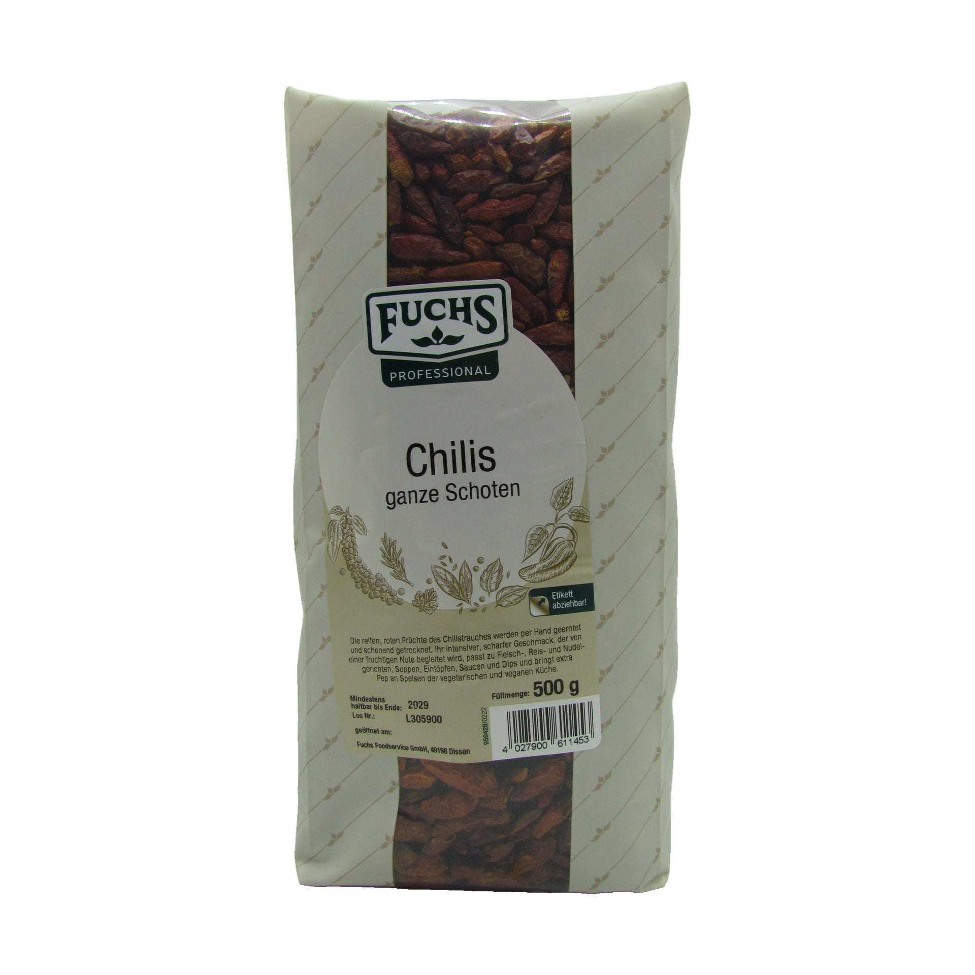 Chilischoten, ganz Fuchs 500 g