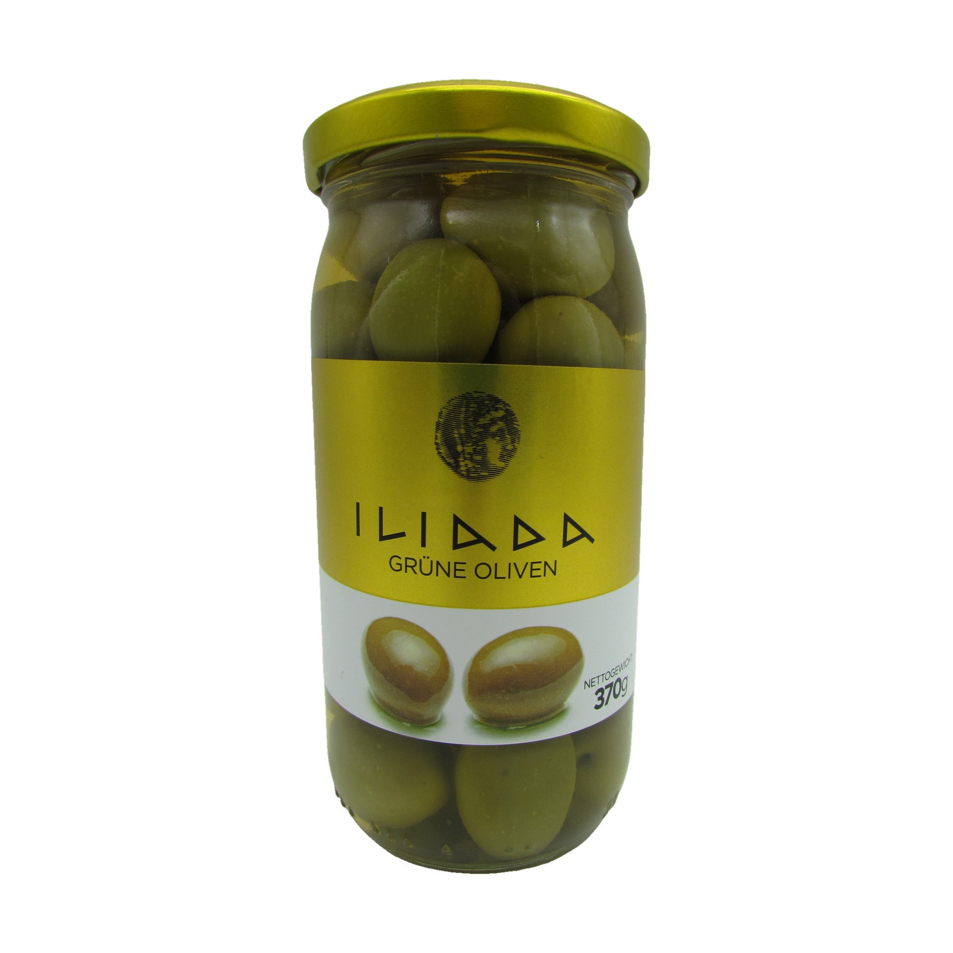 Iliada grüne Oliven m. Kern 370 g