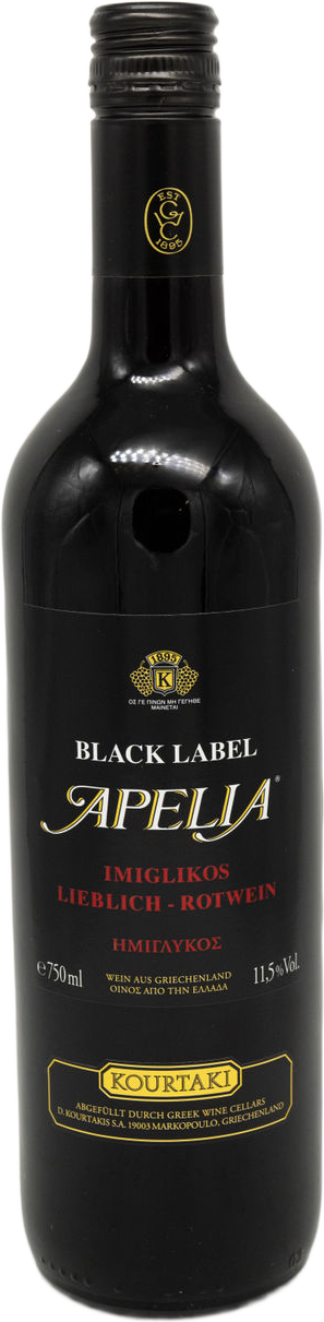 Apelia Black Label Rotwein Imiglykos 750 ml