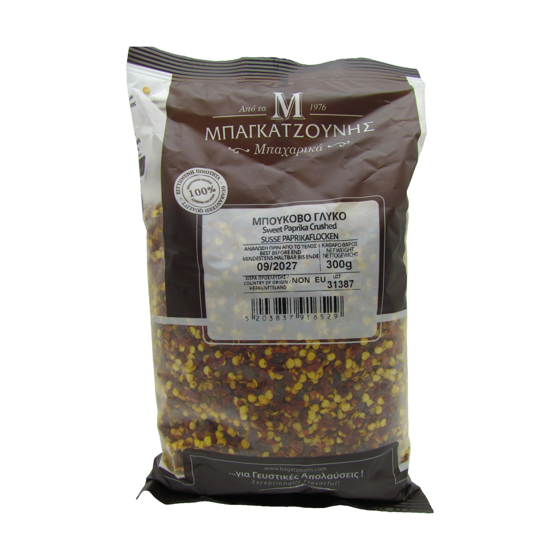 Bagatzounis Bukovo Paprikaflocken edelsüß 300 g.