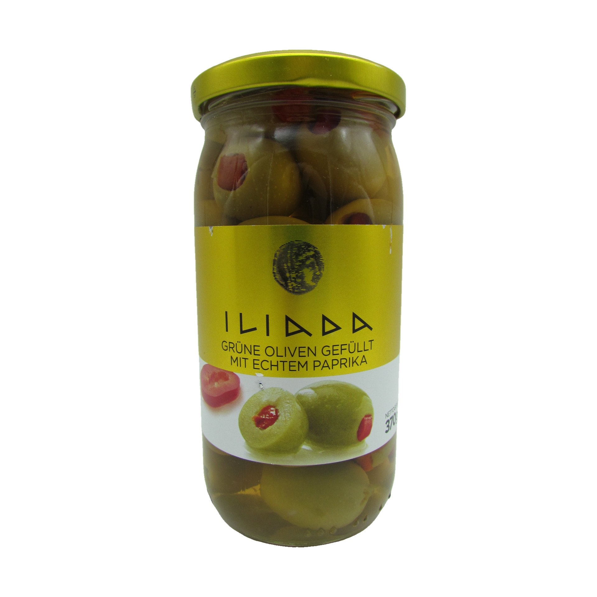 Iliada Grüne Oliven m. Paprika 370 g