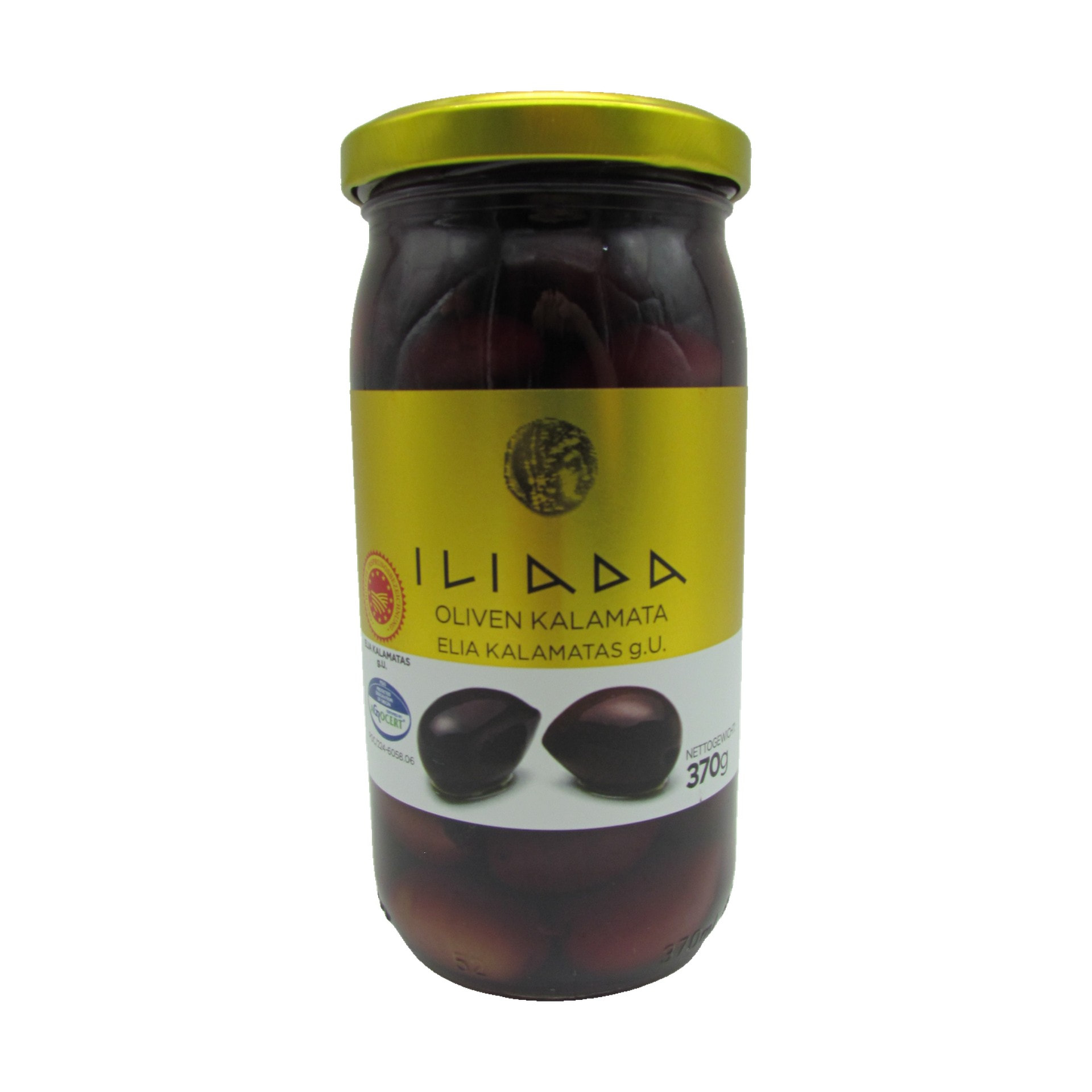 Iliada schwarze Oliven m. Kern 370 g