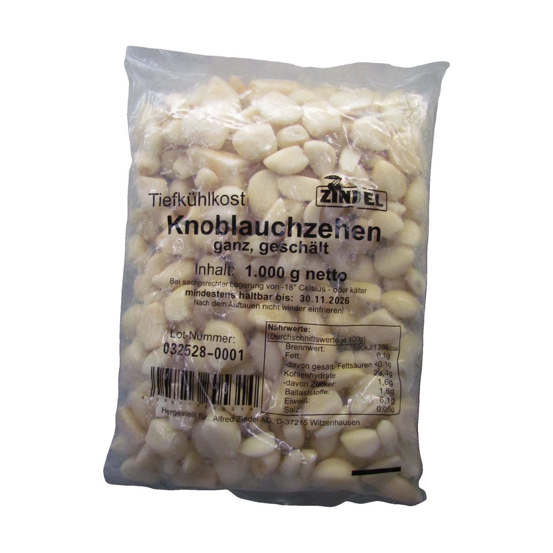 Knoblauch ganz geschält TK 1 kg