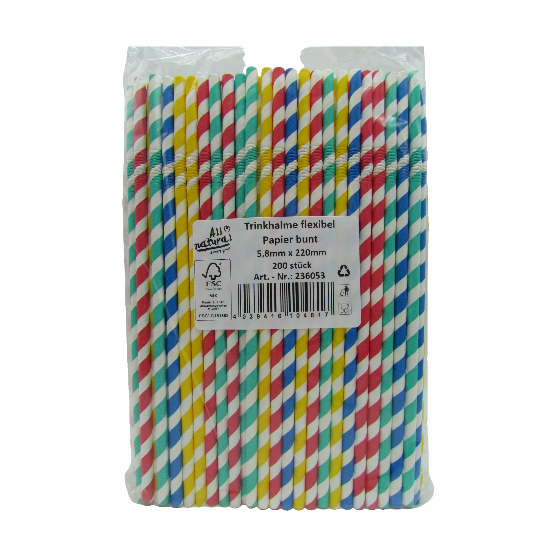 Strohhalme (Papier) 200 st.