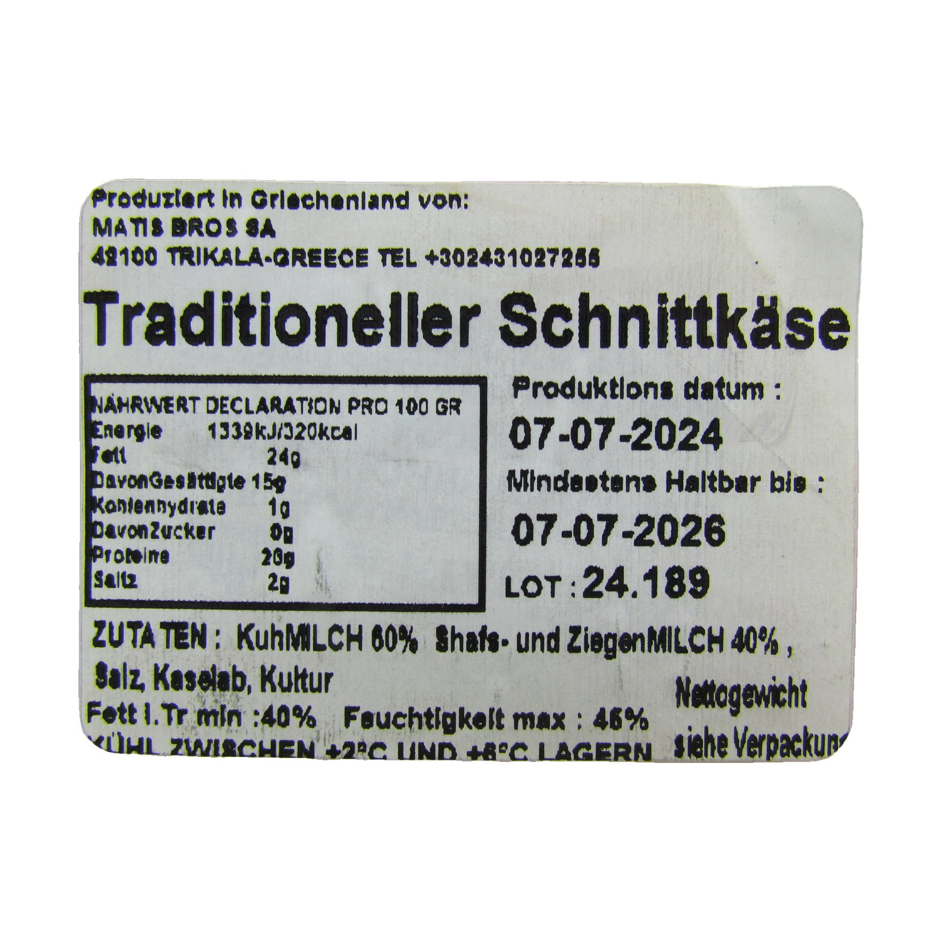 Mattis Kaseri 1 kg ( per Kilo)